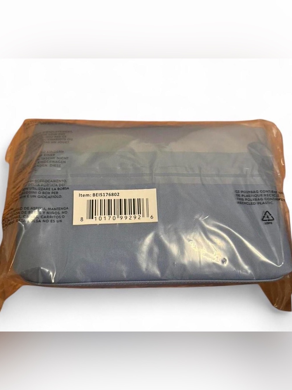 BÉIS the Medium Cosmetic Pouch in Dusty Blue. NWT! Sold out - Picture 4 of 4